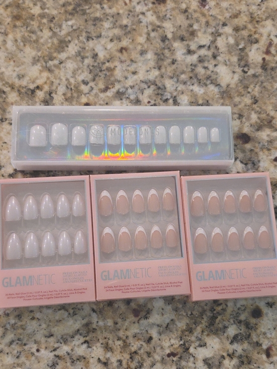 Glamnetic Other - Glamnetic & Modelones White and Nude Press-On Nail Set – 4 Pack